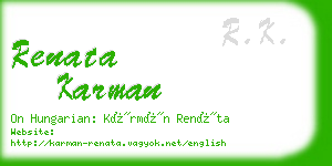 renata karman business card